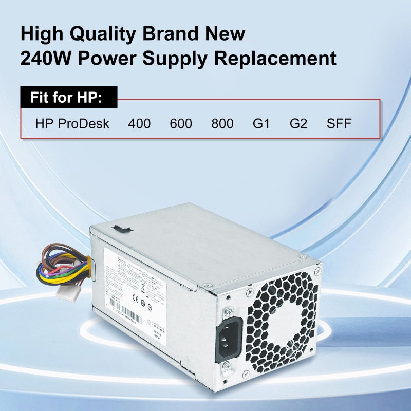 LXun Upgraded PS-4241-1HA 240W Power Supply Compatible with for HP ProDesk 400 600 800 G1 G2 SFF, 702307-001,702307-002, 751884-001, 751886-001 Power Supply - Image 2